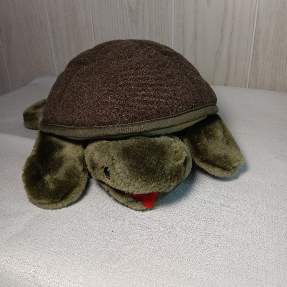 Folktails folkmanis Turtle hand puppet Green 11 inch